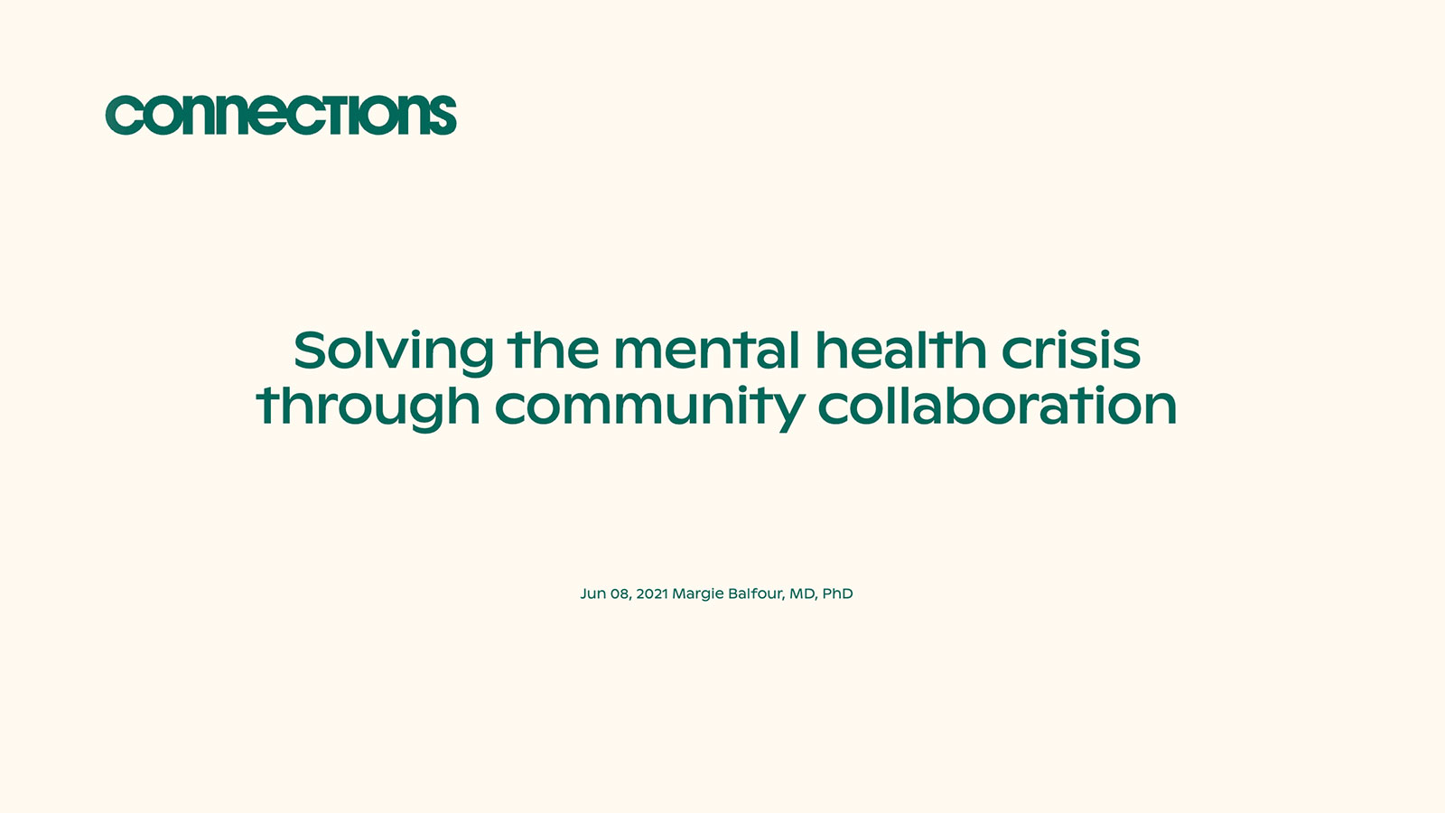 solving health crisis through collaborative community