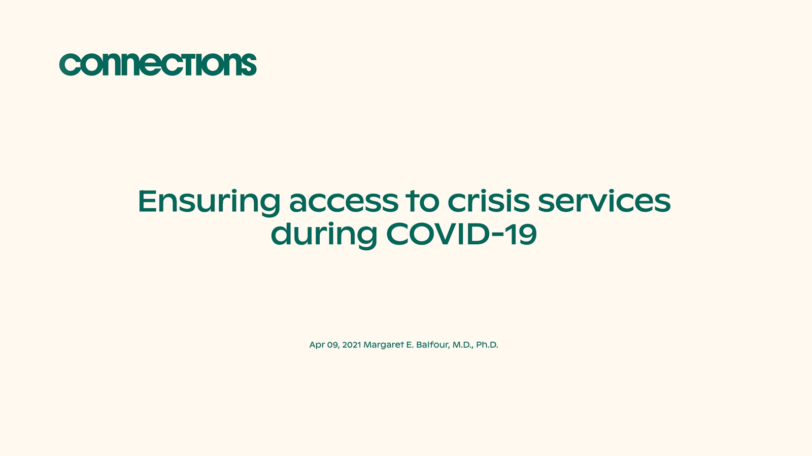 Crisis services during covid-19